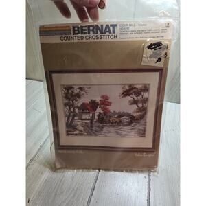 New Bernat Counted Cross Stitch Kit: Cider Mill, Helen Burgess H04090